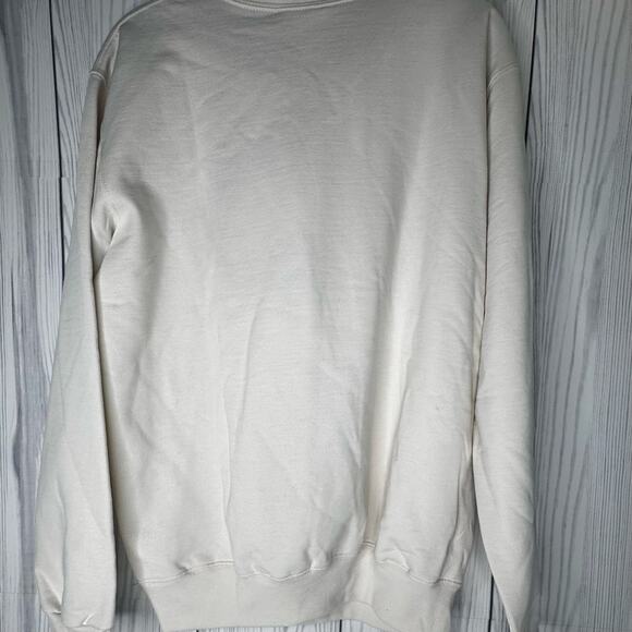 Vintage 90s Country Store Autumn Thanksgiving Wreath Pullover Grandma Cottage M - Picture 4 of 6